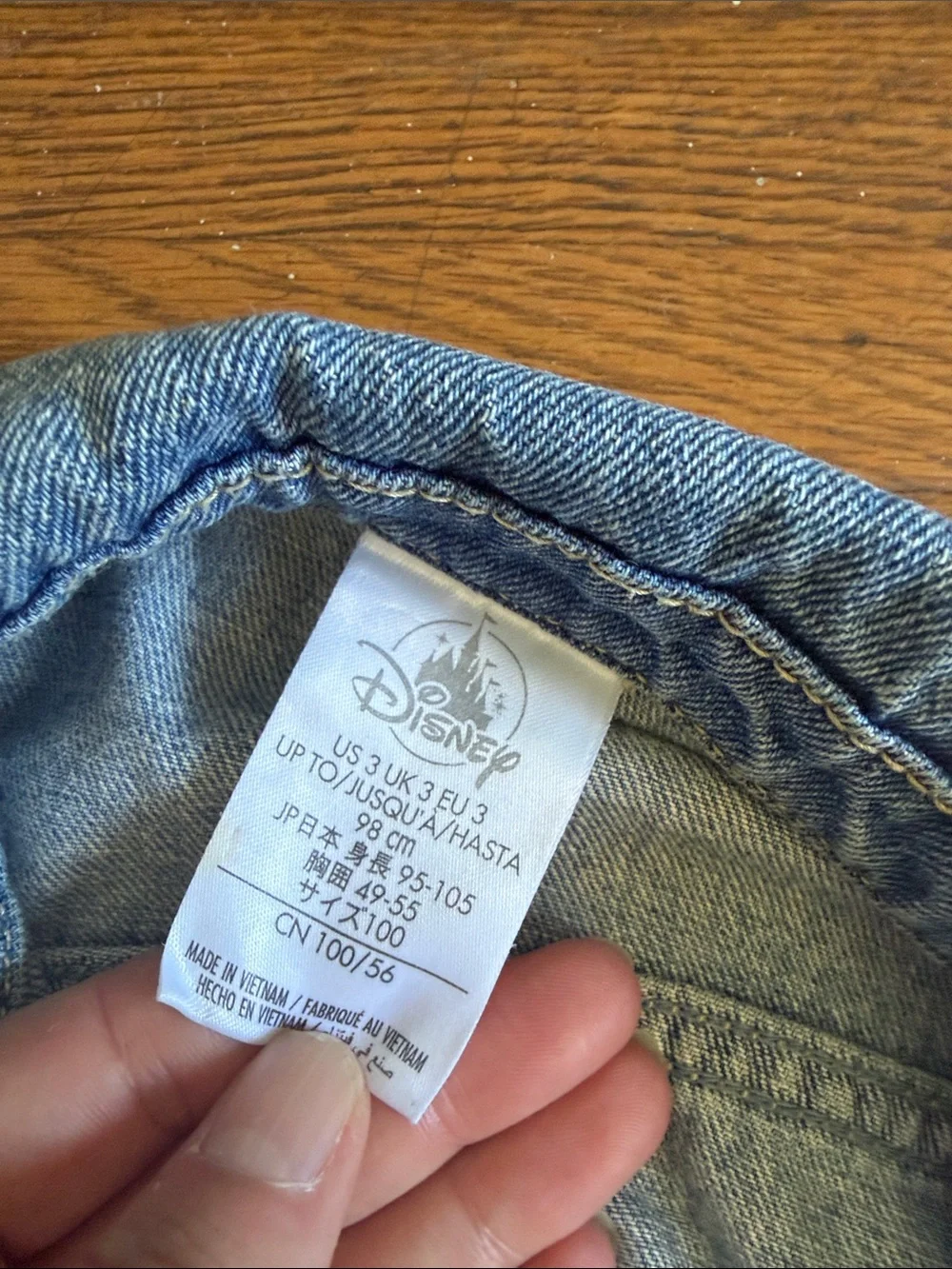 Disney  Denim Jacket with Anna & Elsa Back Graphic